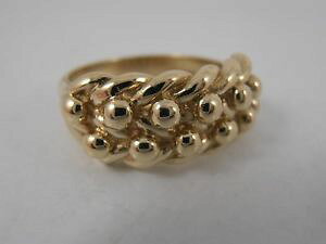 yzlbNX@CG[S[hL[p[OTCY9ct yellow gold keeper ring size p hallmarked