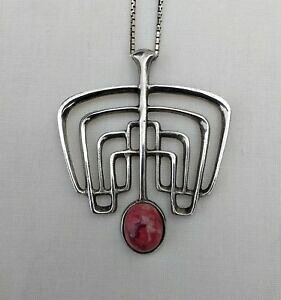 �y���������z�l�b�N���X�@�f�r�b�h�A���_�[�Z���V���o�[�y���_���gdavidandersen silver amp; thulite pendant by bjorn sigurd ostern, 1964