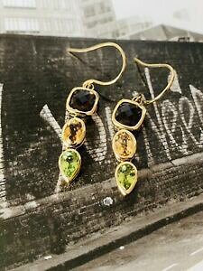 yzlbNX@S[hX[L[NH[cVgyhbgt@V[hbvCO}V9ct gold smokey quartz, citrine, peridot fancy drop earrings vm211