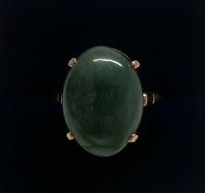 yzlbNX@t@CO[qXCOCG[S[hTCYfine green jade single stone ring 14ct yellow gold size o 12 us 725 47