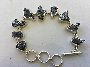 �y���������z�l�b�N���X�@�X�^�[�����O�V���o�[�u���X���b�gmeteorite sterling silver bracelet