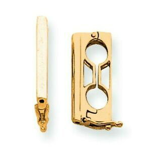 yzlbNX@ktCG[S[hp[NXvGnT[14 kt yellow gold pearl shortener clasp enhancer squarerectangle design