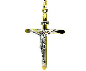 yzlbNX@zCgS[hy_gCG[18ktNXLXgy_gmenswhite gold pendant yellow 18kt cross christ bevel pendant religious mens