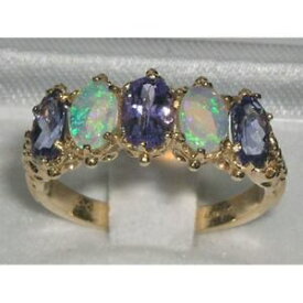 【送料無料】ネックレス　ビクトリアソリッドゴールドタンザナイトオパールリングvictorian design solid 9ct gold tanzanite amp; opal ring