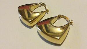 �y���������z�l�b�N���X�@�\���b�h�C�G���[�S�[���h�n���h�o�b�O�N���I�[���t�[�v�C�������Olovely chunky 9ct 375 solid yellow gold 22mm handbag creole hoop earrings*****