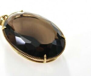 yzlbNX@\bhCG[S[hX[L[NI[cy_glarge 14k solid yellow gold impressive smoky quartz pendant 1795g