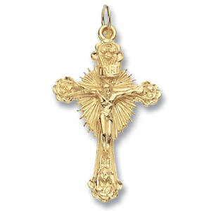 �y���������z�l�b�N���X�@�C�G���[�S�[���h�y���_���g9ct yellow gold crucifix pendant