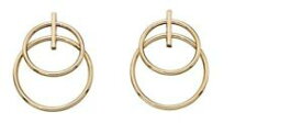 【送料無料】ネックレス　イエローゴールドイヤリングイヤリング18ct yellow gold earrings double circle gold earrings ge2238