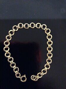 �y���������z�l�b�N���X�@�C�G���[�S�[���h���I�u���X���b�g9ct yellow gold 9y 75 rio 3 bracelet 12g in excellent condition