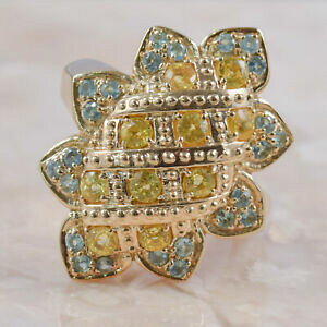 yzlbNX@CG[Tt@CAANThCgNX^OCG[S[hyellow sapphire amp; alexandrite cluster ring 9ct yellow gold