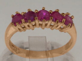 【送料無料】ネックレス　ローズゴールドルビーリングサイズ14ct rose gold natural ruby womens eternity ring sizes j to z