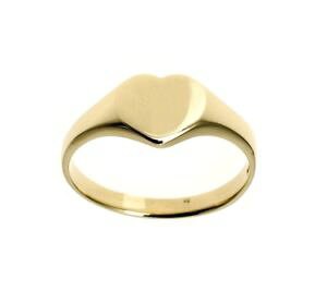 �y���������z�l�b�N���X�@�n�[�g�v���[�������O9ct signet heart plain ring