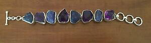 yzlbNX@^UiCgAWXgX^[Otanzanite and amethyst sterling silver bracelet