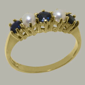 yzlbNX@CG[S[hTt@CAp[OTCY14ct yellow gold natural sapphire amp; pearl womens eternity ring sizes j to z
