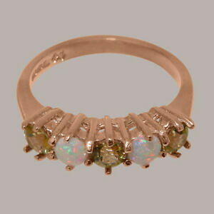 �y���������z�l�b�N���X�@���[�Y�S�[���h�y���h�b�g�I�p�[�������O�T�C�Y14ct rose gold natural peridot amp; opal womens eternity ring sizes j to z