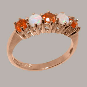�y���������z�l�b�N���X�@���[�Y�S�[���h�V�g�����I�p�[�������O�T�C�Y14ct rose gold natural citrine amp; opal womens eternity ring sizes j to z