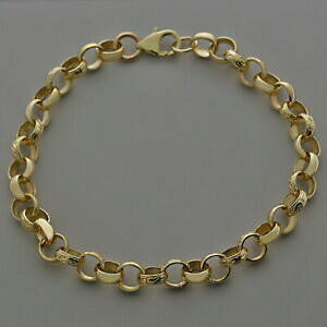 �y���������z�l�b�N���X�@�S�[���h�����Y�x���`���[�u���X���b�g9ct gold mens belcher bracelet 14g 9 75 mm 14g uk hallmarked {bl13_9_j}