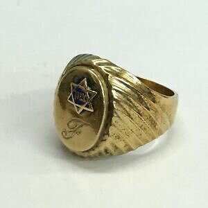 �y���������z�l�b�N���X�@�f�r�b�h�G�i�����e�X�g�O����tested around 9ct gold star of david enamel signet ring engraved f 120grams
