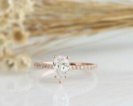【送料無料】ネックレス　ローズニューlisting106 tcwナシカット listing106 tcw pear cut engagement wedding ring in rose gold for women
