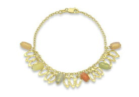 【送料無料】ネックレス　9ctイェローゴールドシャーベット19cm759ct yellow gold sherbet bead elliptic bracelet 19cm75