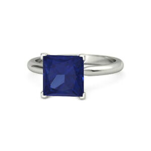 yzlbNX@25 ctJbgTt@CA14kzCgS[hTCYm j25 ct natural princess cut blue sapphire gemstone ring 14k white gold size m j
