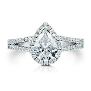 �y���������z�l�b�N���X�@k�z���C�g�S�[���hreal 158ct moissanite 14k white gold womens wedding rings engagement ring