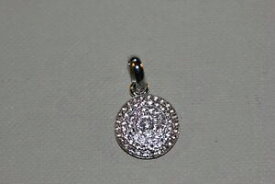 【送料無料】ネックレス　ロンドンスターリングシルバーホワイトトパーズディスクリンクgenuine links of london sterling silver and pave white topaz disc charm bnib