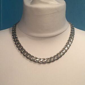 �y���������z�l�b�N���X�@�X�^�[�����O�V���o�[�����N�`�F�[���C���`sterling silver curb link chain 185 inches ref002