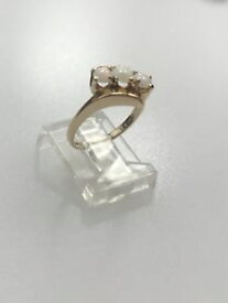 【送料無料】ネックレス　オパールリングサイズ9ct opal 3 stone ring size k 12