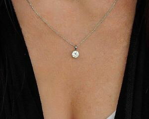 �y���������z�l�b�N���X�@�V���o�[�{�b�N�X�`�F�[���y���_���g�J�b�g925 silver box chain 2ct f beautiful color brilliant cut moissanite pendant set