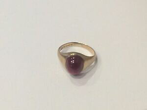 �y���������z�l�b�N���X�@�X�g�[�������O�T�C�Y31 l�O����9ct�S�[���h9ct gold ladies red stone ring size l weight 31 grams ship worldwide