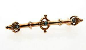 �y���������z�l�b�N���X�@3�o�[�~���K�����B���e�[�W9ct�S�[���h�u���[�`pretty vintage 9ct gold bar brooch with 3 seed pearls birmingham hallmark