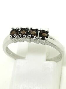 yzlbNX@zCgS[hX[L[NI[cOTCY9ct white gold smoky quartz half eternity ring size n full hallmarked