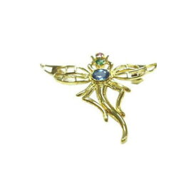 【送料無料】ネックレス　トンボブローチ9ct gold gemstone dragonfly brooch