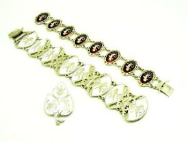 【送料無料】ネックレス　サイアムシルバーエナメルブレスレットブローチダンスsiam silver amp; enamel bracelets 2 of and brooch, dancing figures
