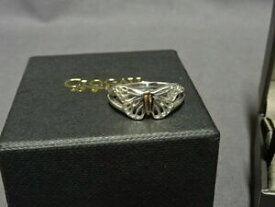 【送料無料】ネックレス　ウェールズスターリングシルバーローズゴールドバタフライリングサイズ￥welsh clogau sterling silver amp; rose gold butterfly ring size p rrp 139