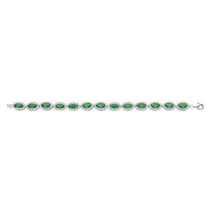 yzlbNX@fB[XuXbgsterling silver green oval stone ladies bracelet