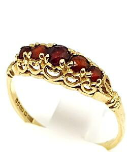 �y���������z�l�b�N���X�@9ct�C�F���[�S�[���hvinage�T�C�Ym 129ct yellow gold vinage garnet ring size m 12 hallmarked
