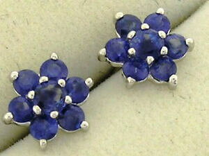 yzlbNX@e0589ctzCgS[hTt@CANX^sAXCOe058 genuine 9ct white gold natural sapphire blossom cluster stud earrings