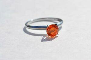 yzlbNX@IWTt@CAOTCY 10k over sterling silver orange sapphire ring size 9 80 cttw