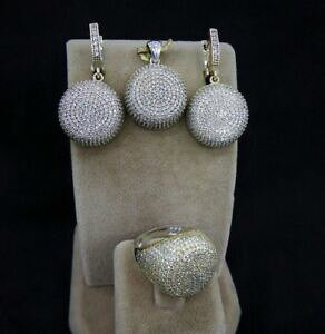 yzlbNX@925 }CNgp[YtZbg925 silver handmade jewelry micro pave white topaz lady full set