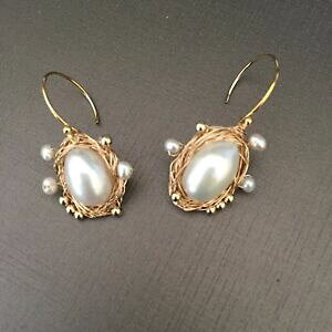 yzlbNX@100obN14kCAOIWiI[XgA100 baroque freshwater pearl 14k gold filled earrings original works australia