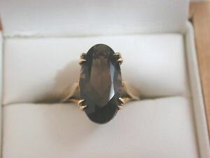 yzlbNX@X[L[NH[cfB[XOS[hvery nice smokey quartz ladies ring 9ct gold fully hallmarked