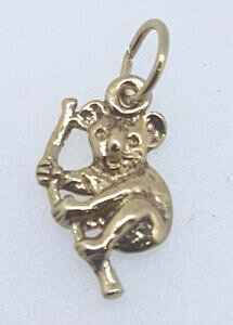 �y���������z�l�b�N���X�@�R�A���y���_���g�C�G���[�S�[���h9k koala pendant charm 375 yellow gold