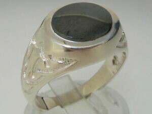 yzlbNX@\bhX^[OVo[w}^CgY925 solid sterling silver natural hematite mens gents signet ring