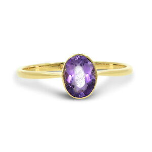 yzlbNX@CG[S[hI[oAWXghXOTCY18ct yellow gold oval amethyst dress ring size m12 00675