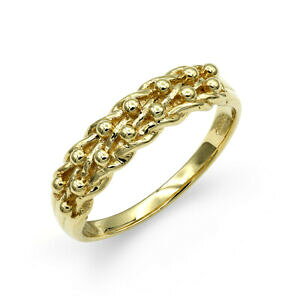 yzlbNX@Y\bhCG[S[hL[p[[vGbWOmens solid 9ct yellow gold 2 row keeper rope edge ring
