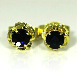 yzlbNX@Tt@CA9ctCF[S[hsAXCOlovely sapphire flowers 9ct yellow gold stud earrings