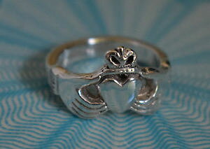 �y���������z�l�b�N���X�@�X�^�[�����O�N���_�����O�T�C�Ys 12sterling silver small claddagh ring size s 12