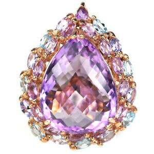 yzlbNX@AWXggp[YX^[OVo[O3215 ct real 24x19 mm aaa purple amethyst amp; topaz sterling 925 silver ring 7